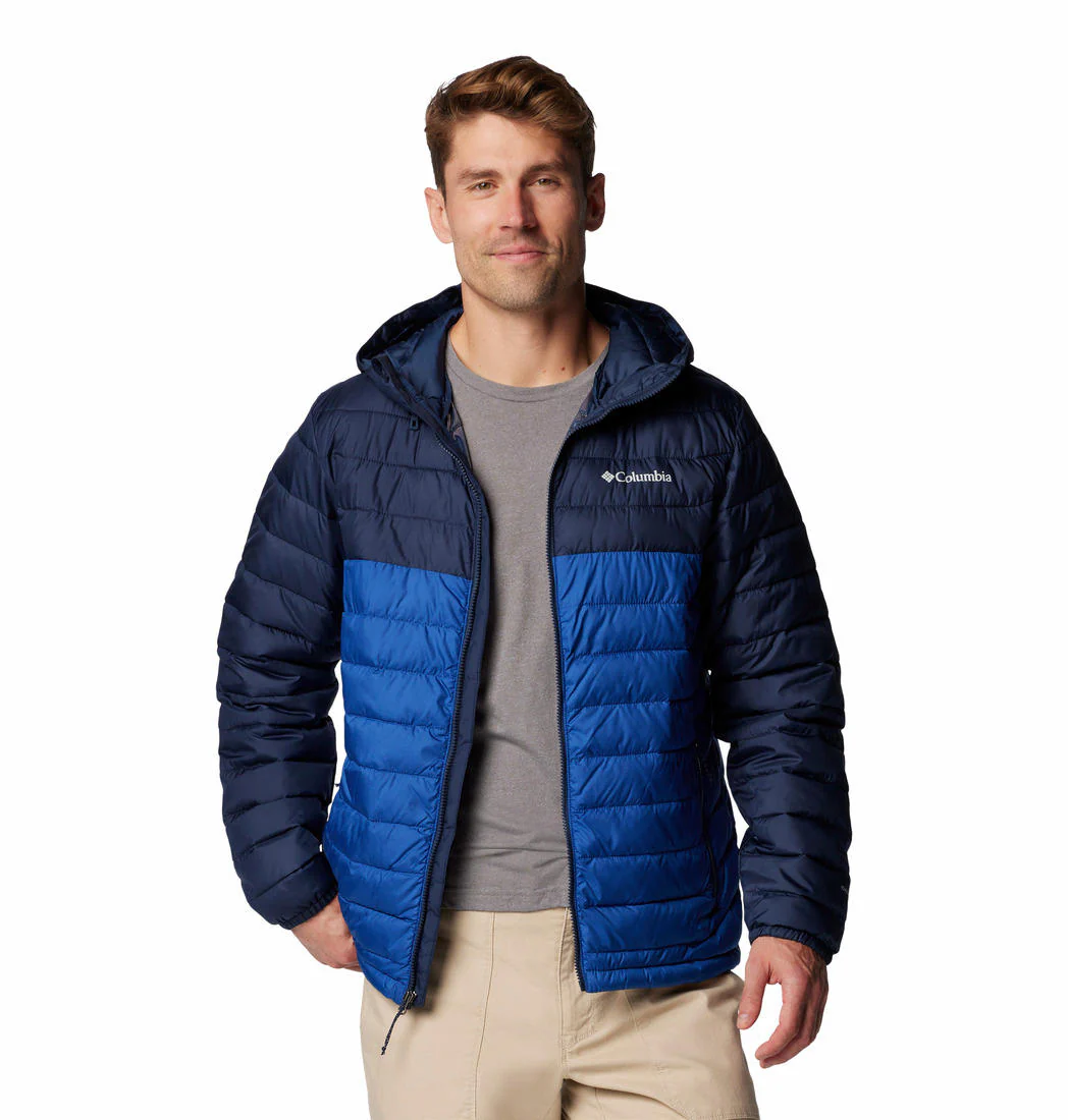 Columbia Men Blue Powder Lite II Hooded Jacket - Image 4