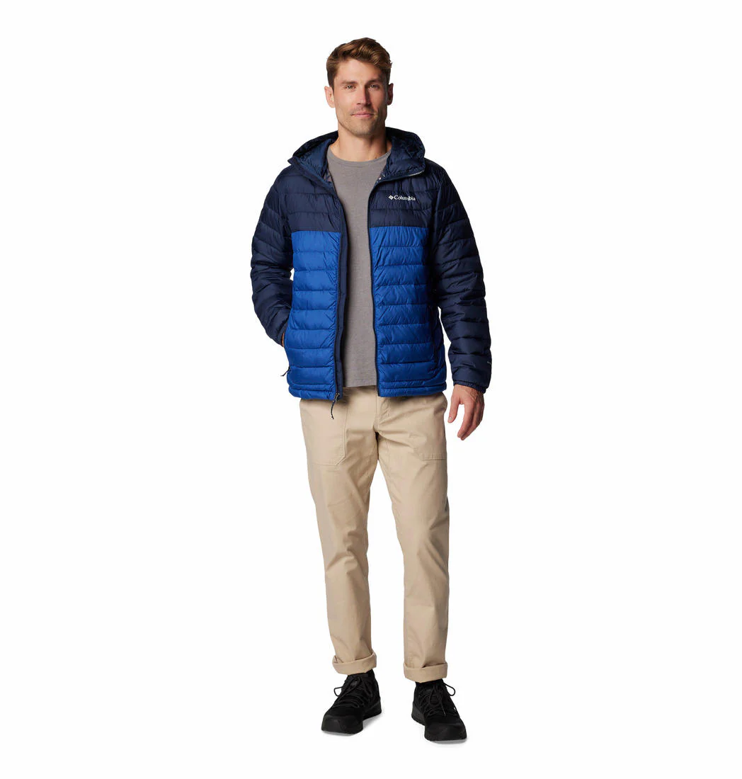 Columbia Men Blue Powder Lite II Hooded Jacket - Image 5