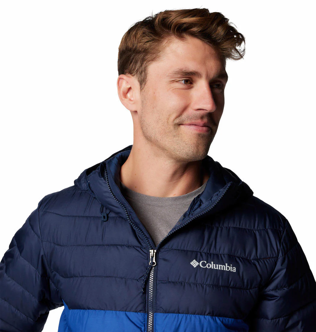 Columbia Men Blue Powder Lite II Hooded Jacket - Image 9