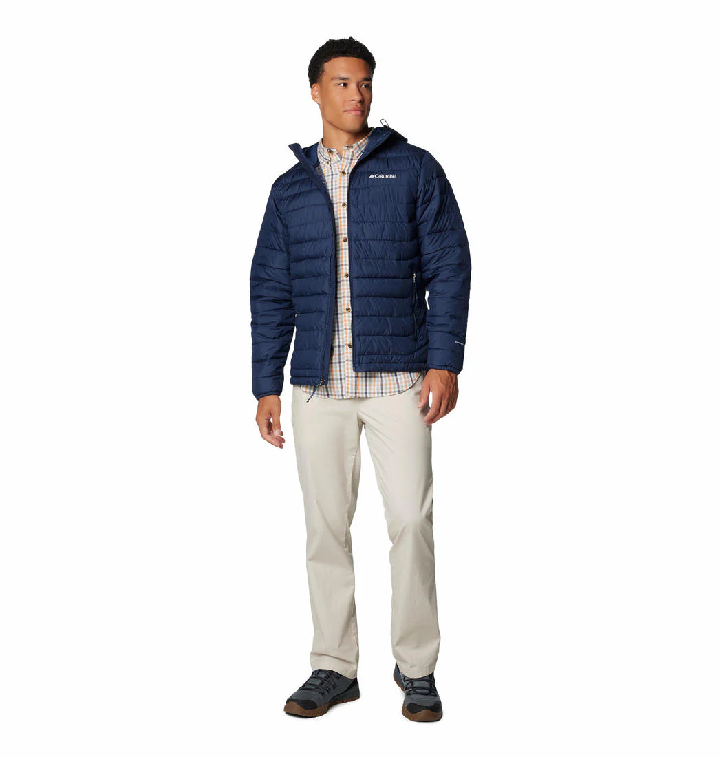Columbia Men Blue Powder Lite II Hooded Jacket - Image 4