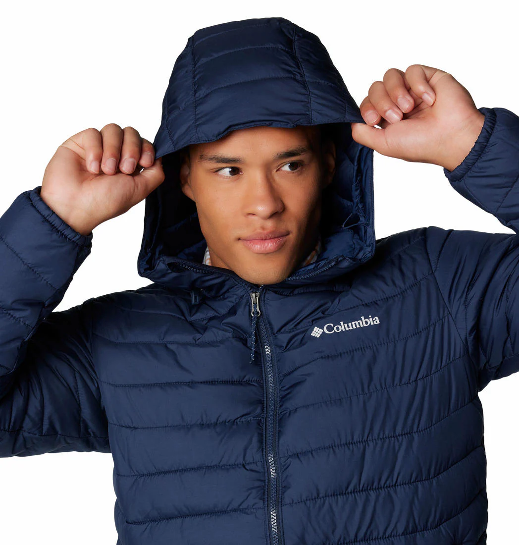 Columbia Men Blue Powder Lite II Hooded Jacket - Image 5