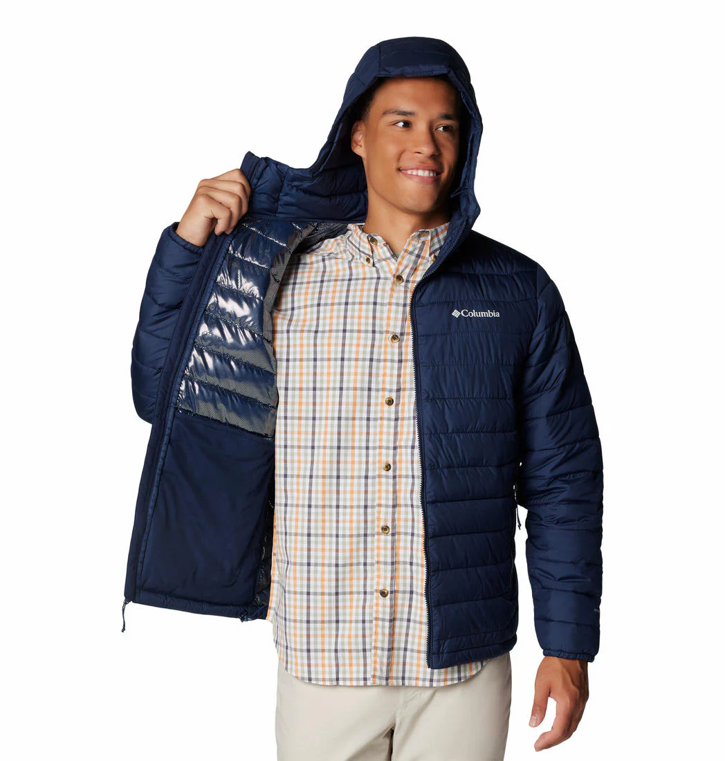 Columbia Men Blue Powder Lite II Hooded Jacket - Image 6