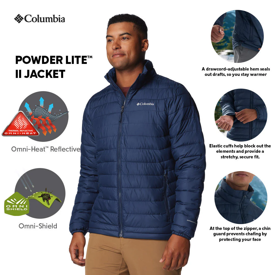Columbia Men Blue Powder Lite II Jacket - Image 2
