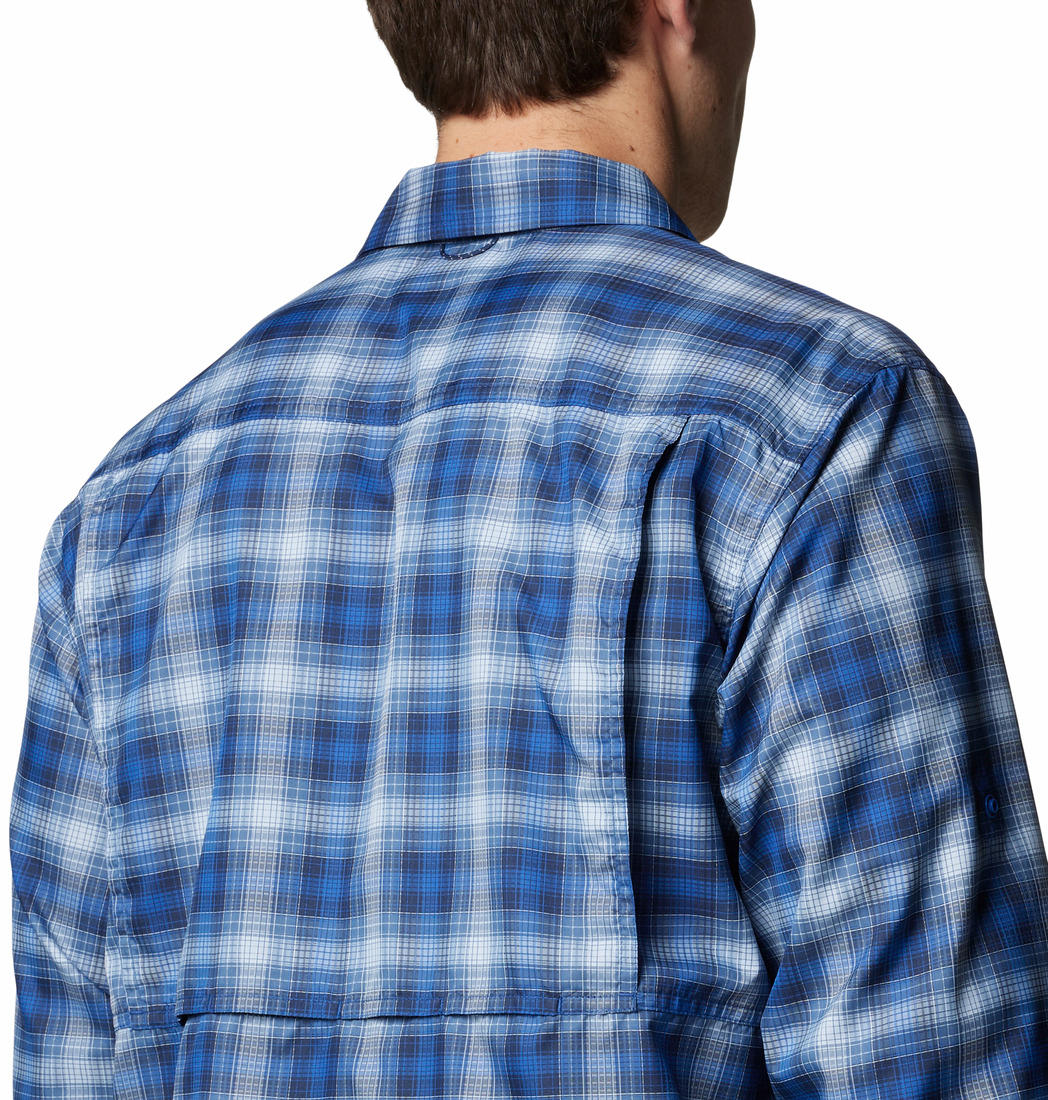 Columbia Men Blue Silver Ridge Utility Lite Plaid LS (Sun Protection) - Image 5