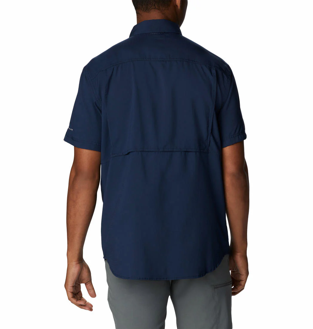Columbia Men Blue Silver Ridge Utility Lite Short Sleeve (Sun Protection) - Image 2
