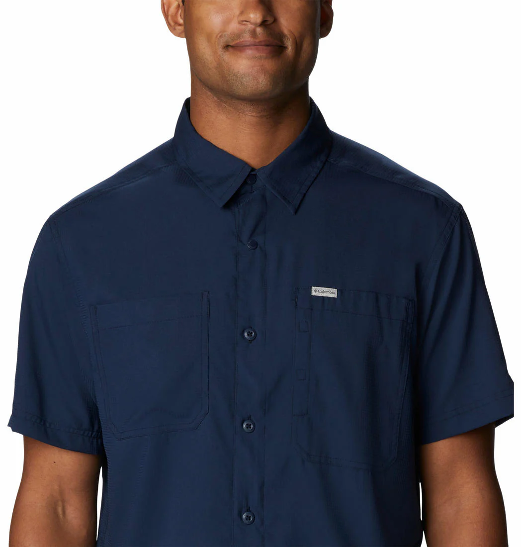 Columbia Men Blue Silver Ridge Utility Lite Short Sleeve (Sun Protection) - Image 4