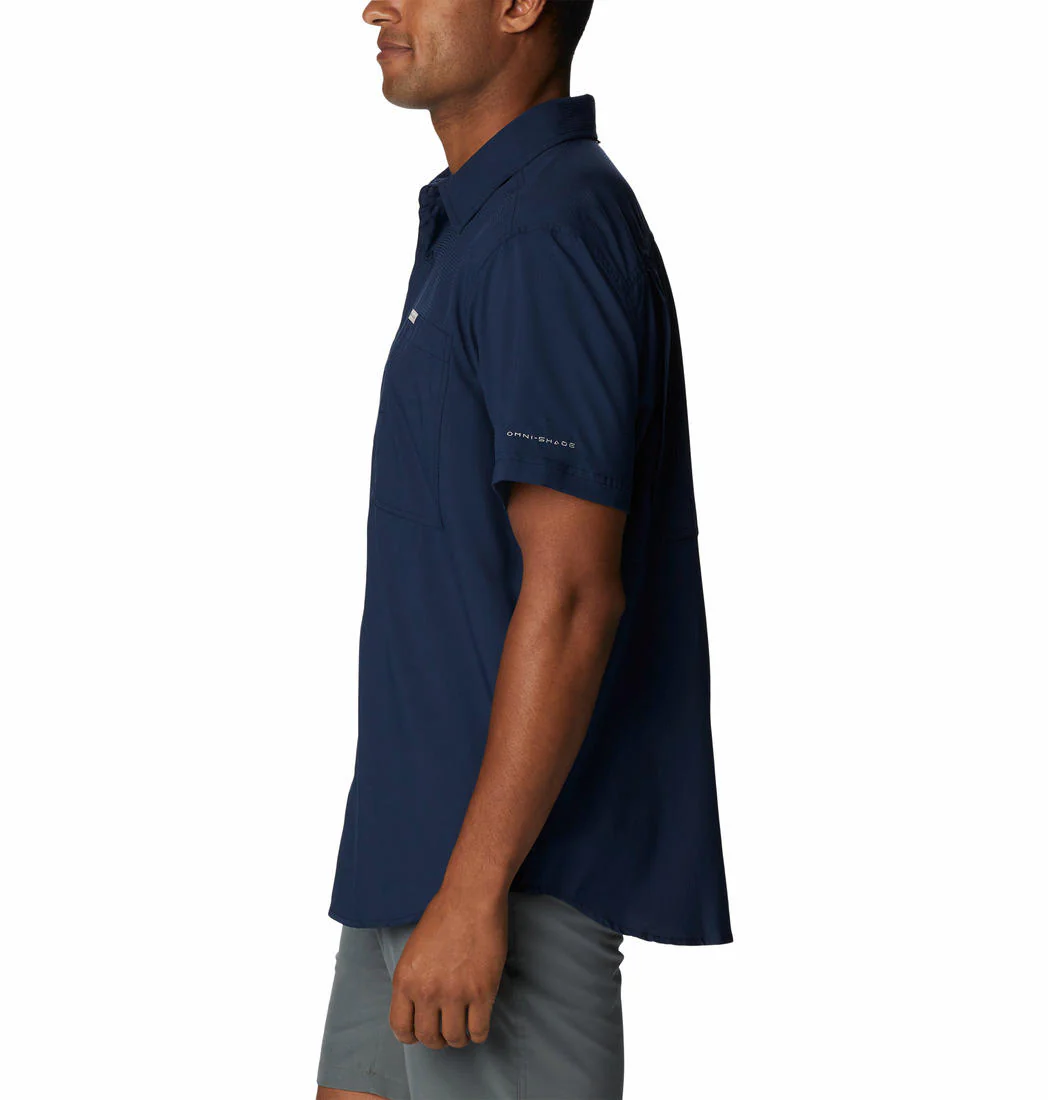 Columbia Men Blue Silver Ridge Utility Lite Short Sleeve (Sun Protection) - Image 6