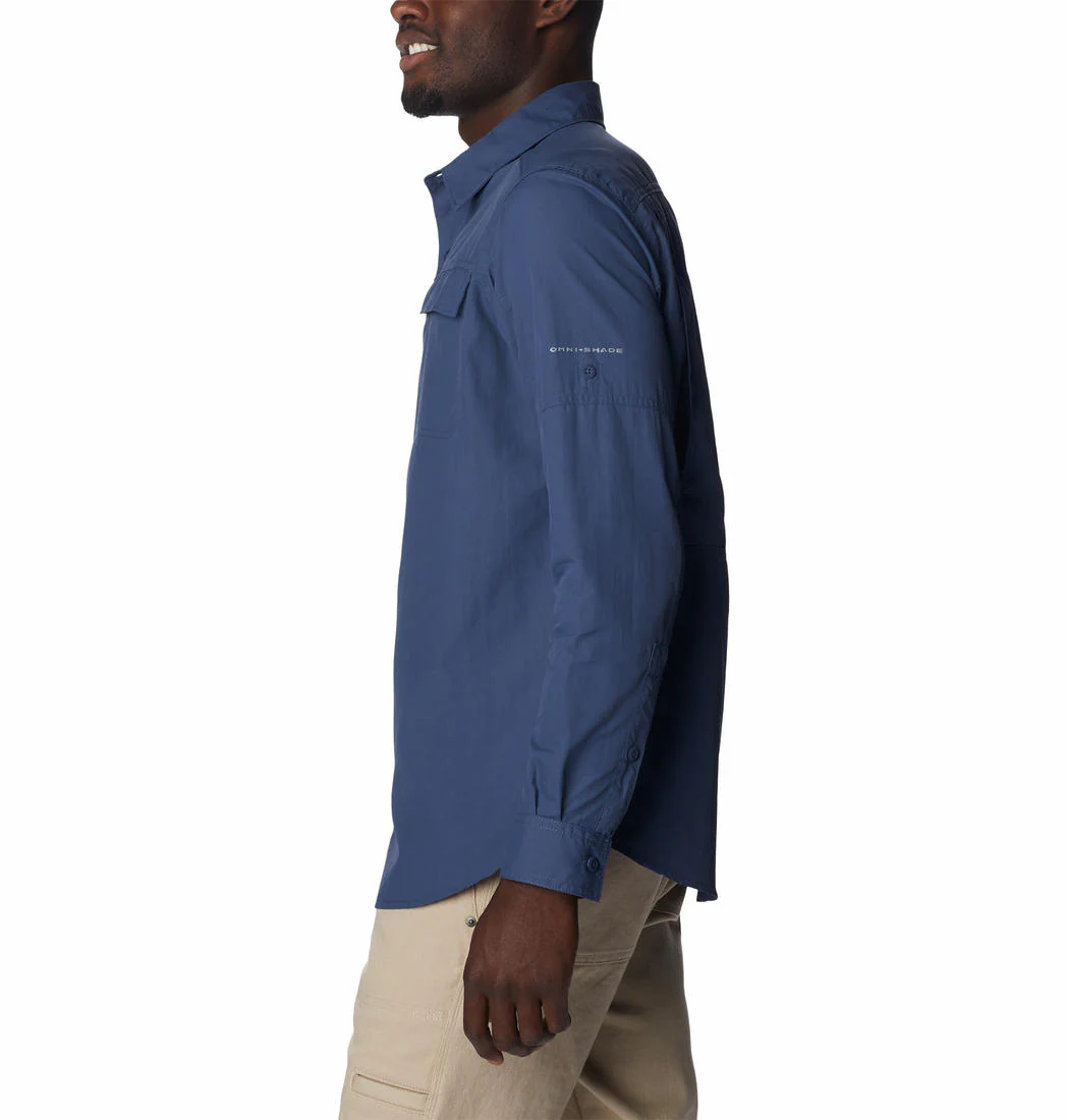 Columbia Men Blue Silver Ridge2.0 Long Sleeve Shirt (Sun Protection) - Image 3