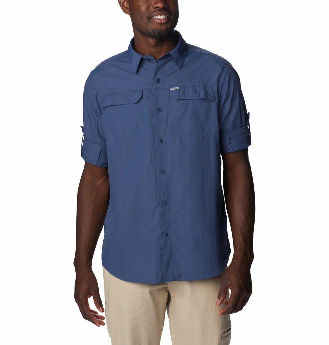 Columbia Men Blue Silver Ridge2.0 Long Sleeve Shirt (Sun Protection) - Image 4