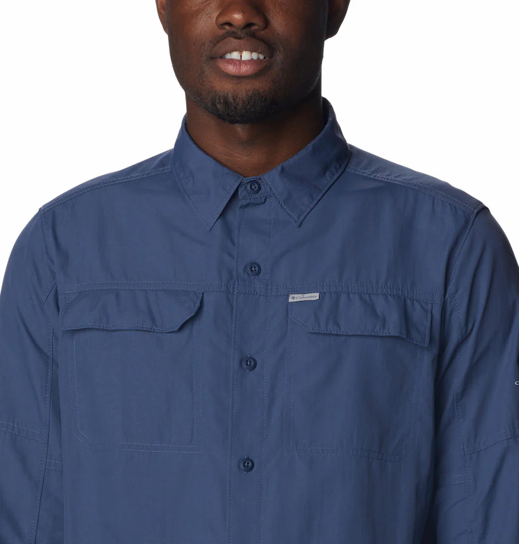 Columbia Men Blue Silver Ridge2.0 Long Sleeve Shirt (Sun Protection) - Image 5