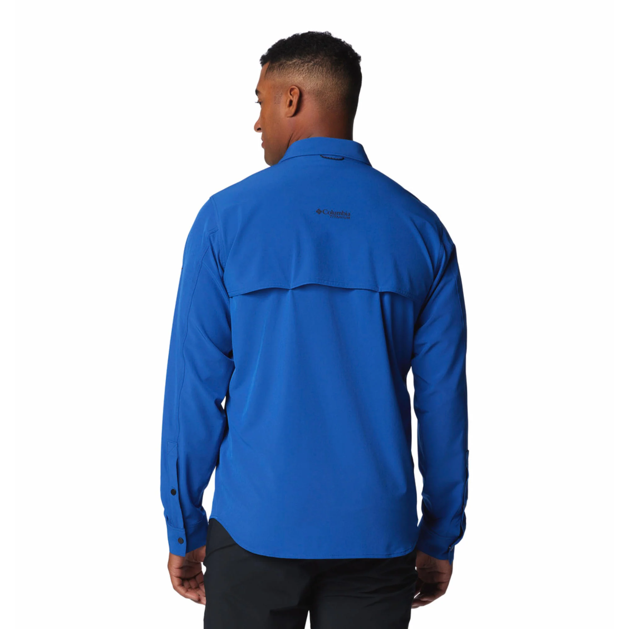 Columbia Men Blue Summit Valley Woven LS Shirt (Sun Protection) - Image 2