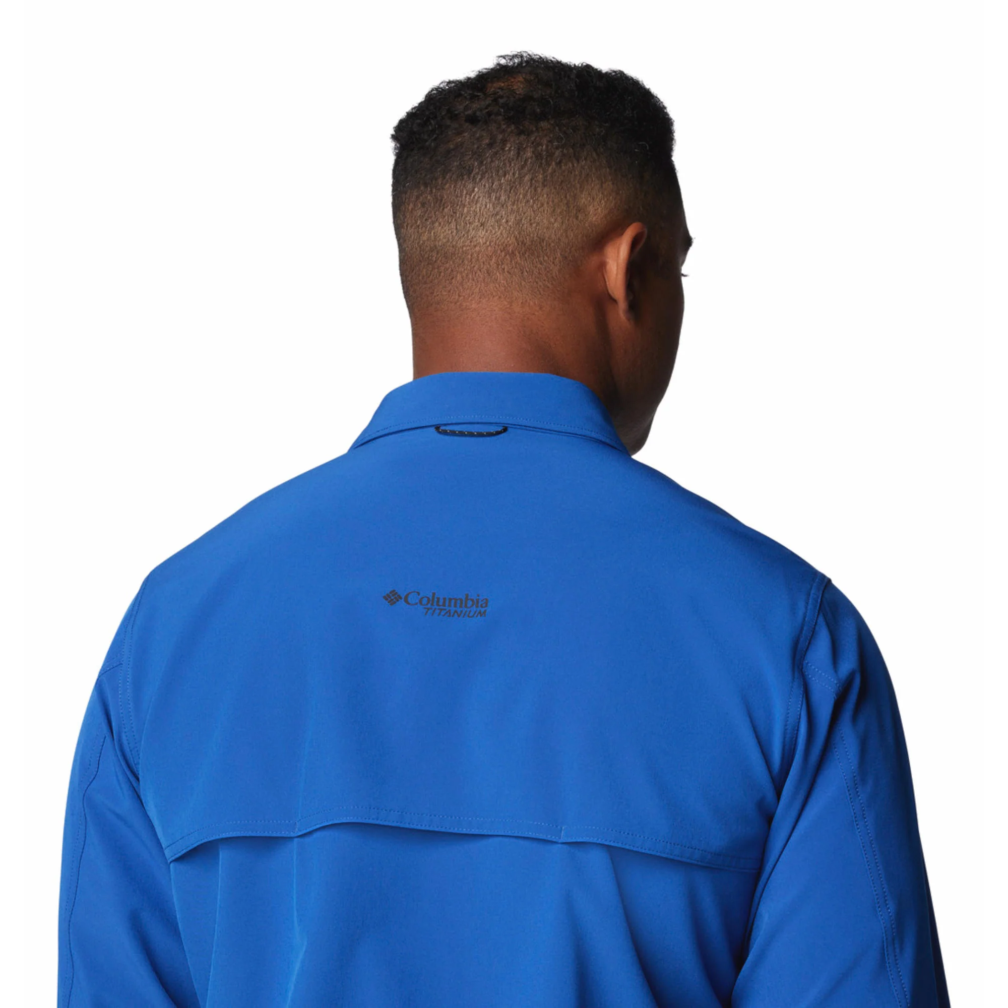 Columbia Men Blue Summit Valley Woven LS Shirt (Sun Protection) - Image 6