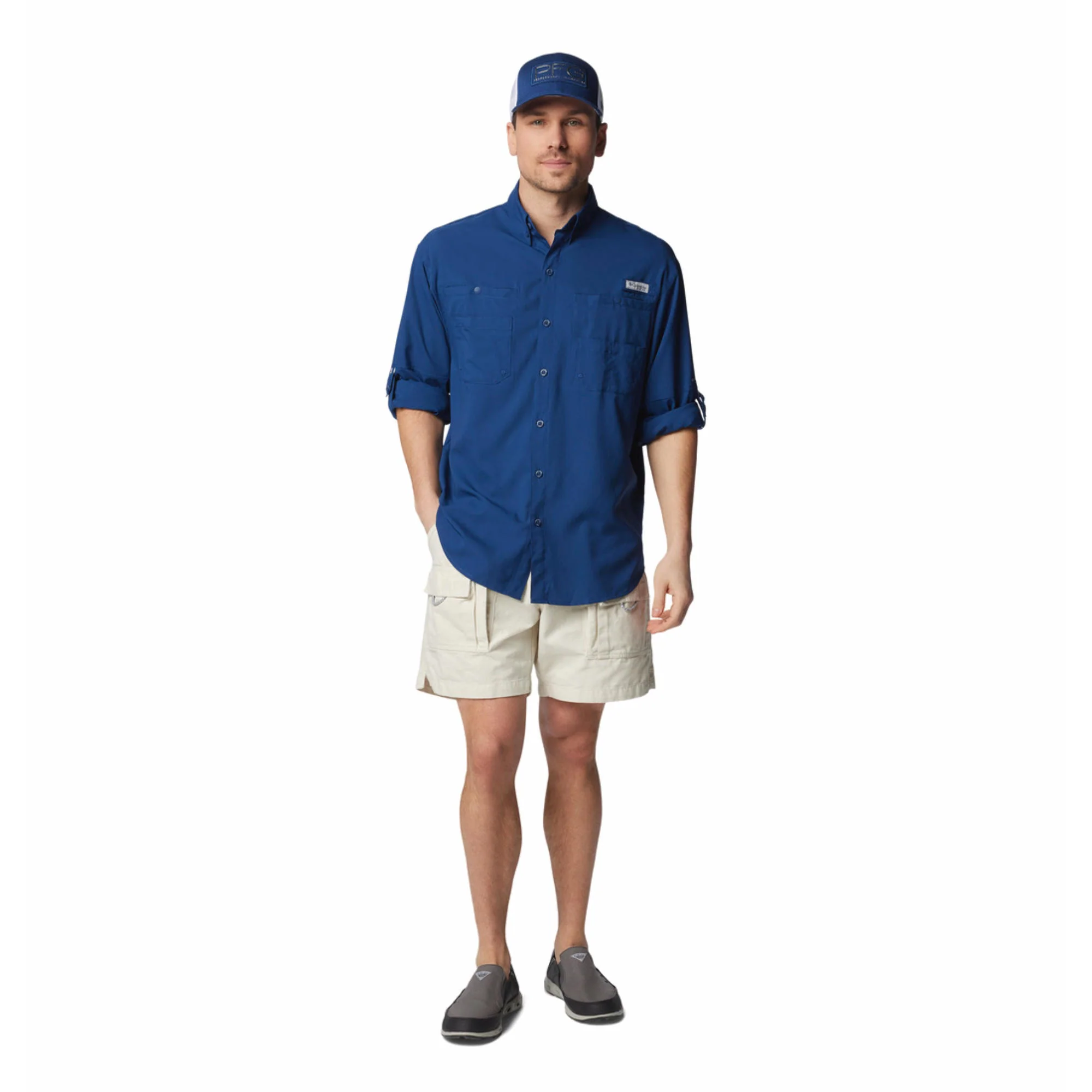 Columbia Men Blue Tamiami II LS Shirt (Sun Protection) - Image 4