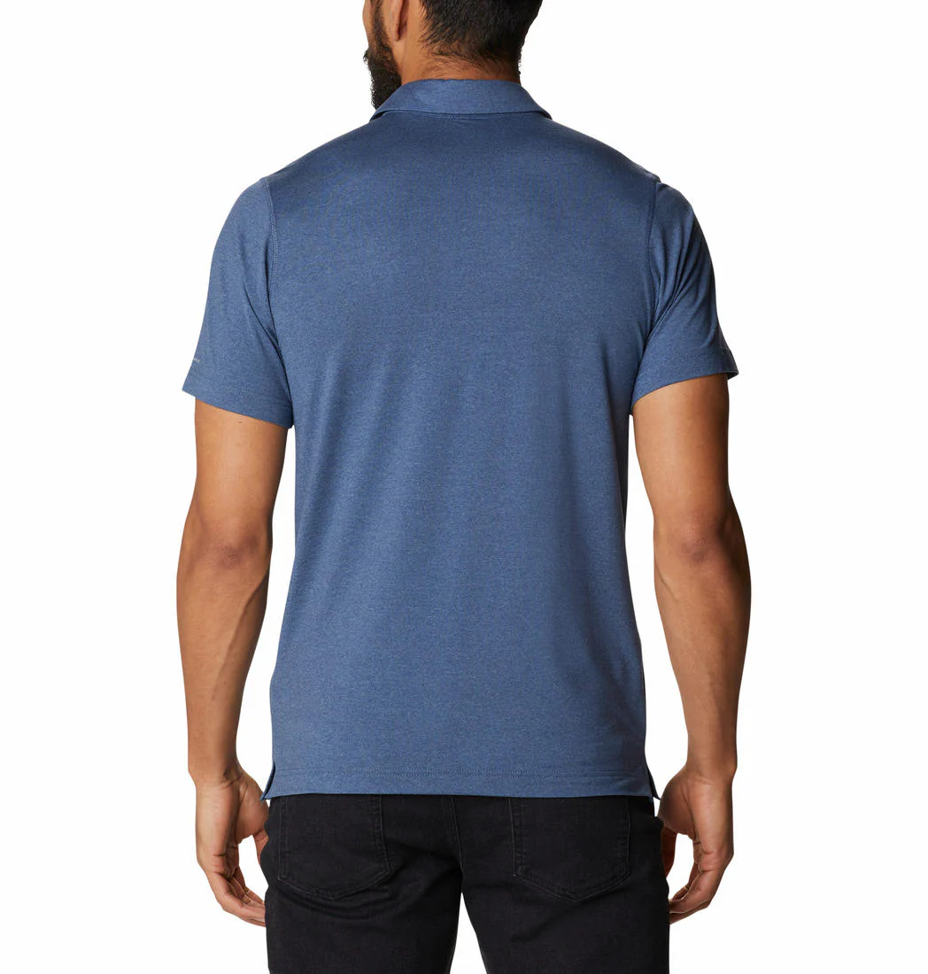 Columbia Men Blue Tech Trail Polo (Sun Protection) - Image 2