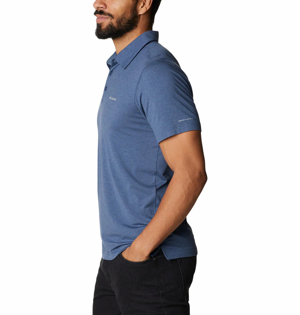 Columbia Men Blue Tech Trail Polo (Sun Protection) - Image 3