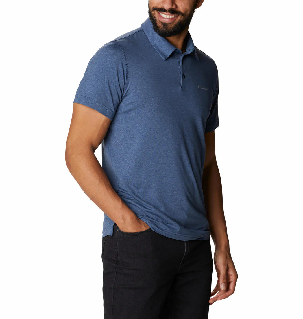Columbia Men Blue Tech Trail Polo (Sun Protection) - Image 4