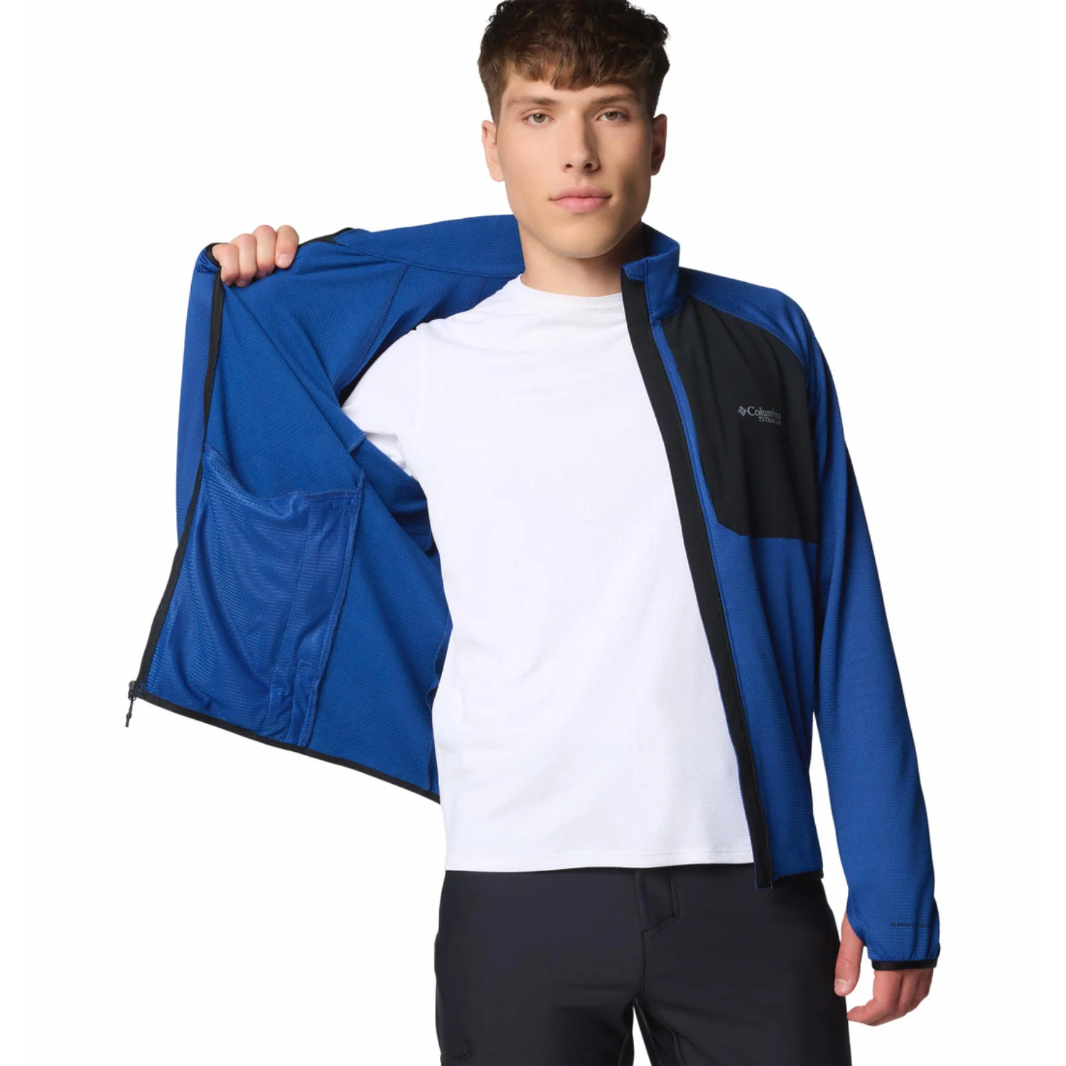 Columbia Men Blue Triple Canyon Grid Fleece FZ II - Image 4