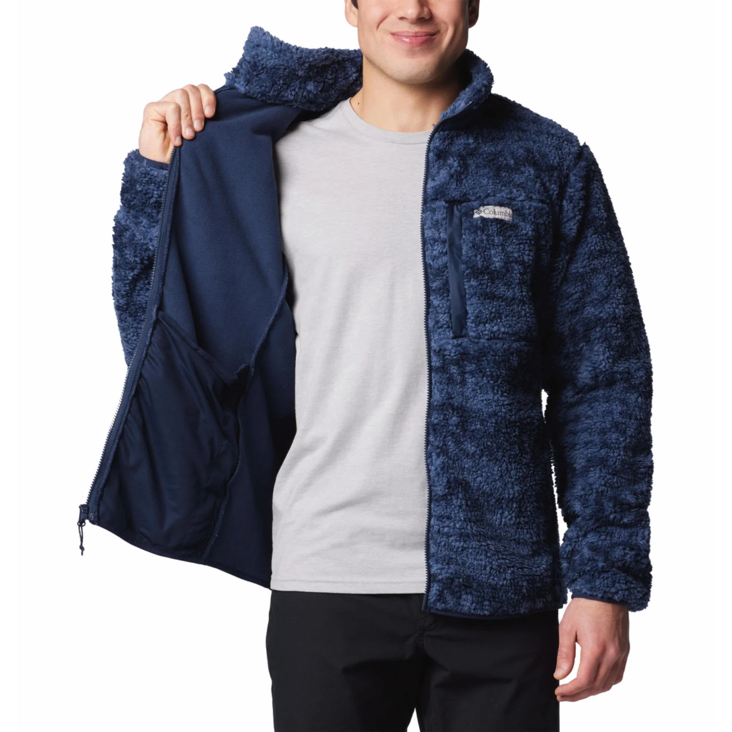 Columbia Men Blue Winter Pass Printed Fleece II - Image 6