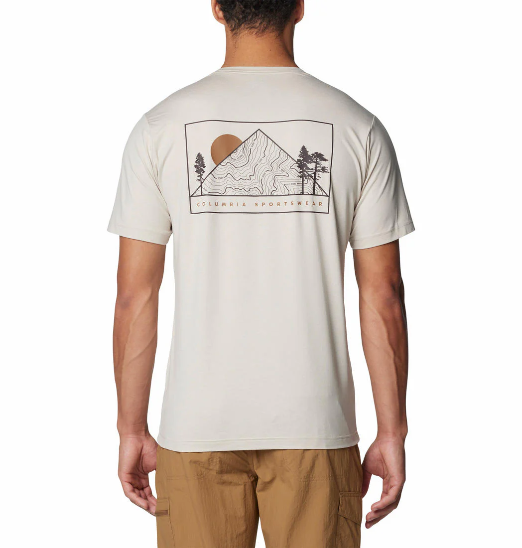 Columbia Men Brown Kwick Hike Back Graphic SS Tee (Sun Protection) - Image 2