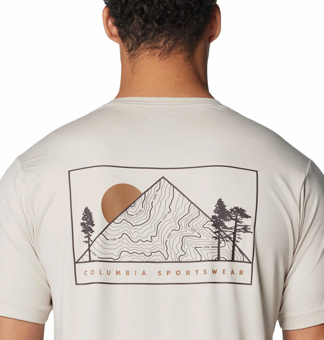 Columbia Men Brown Kwick Hike Back Graphic SS Tee (Sun Protection) - Image 5