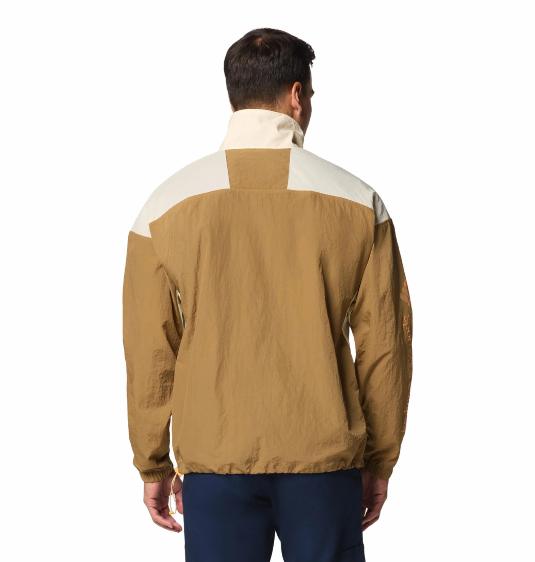 Columbia Men Brown Riptide II Retro Windbreaker Anorak - Image 5