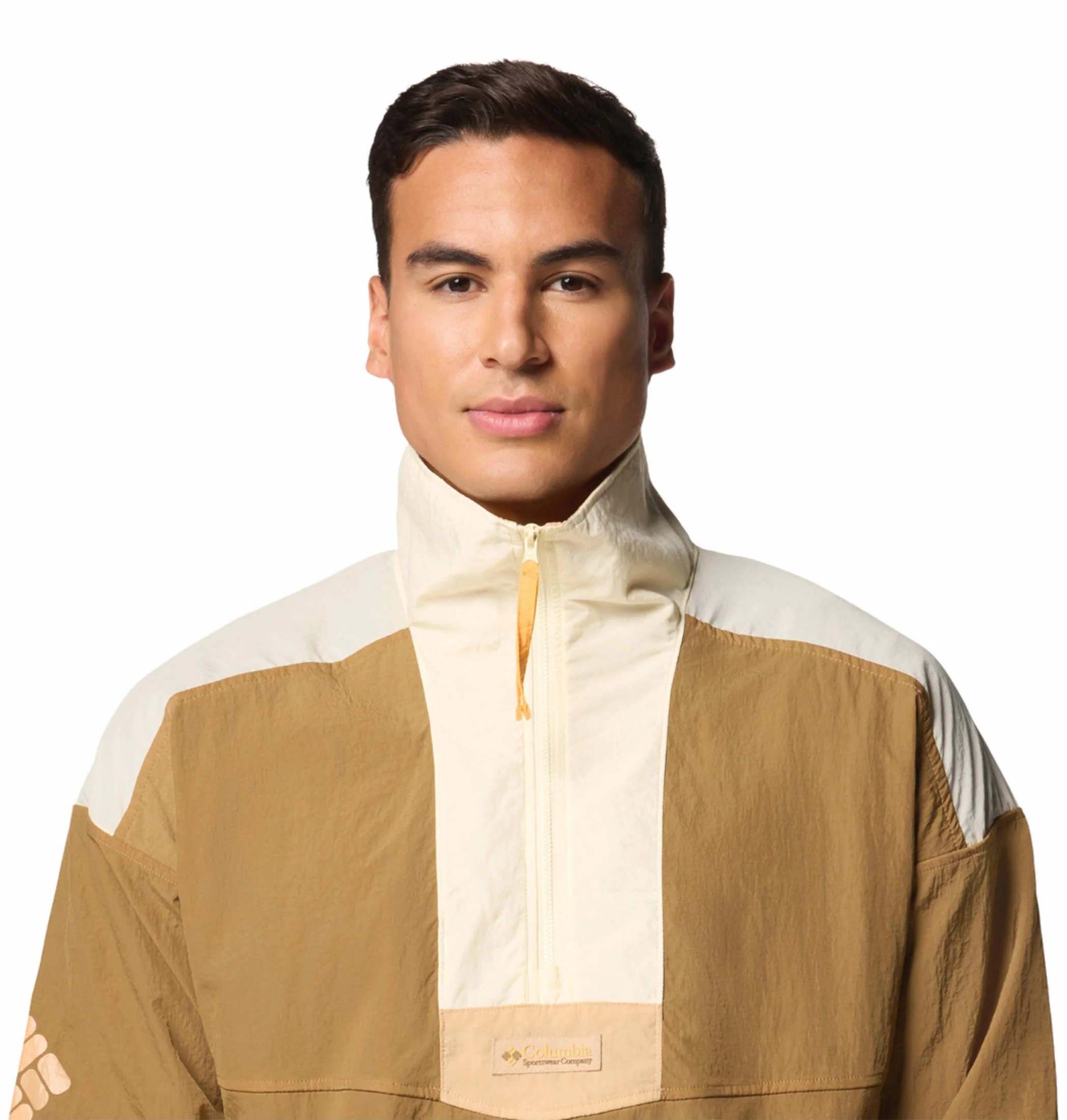 Columbia Men Brown Riptide II Retro Windbreaker Anorak - Image 7