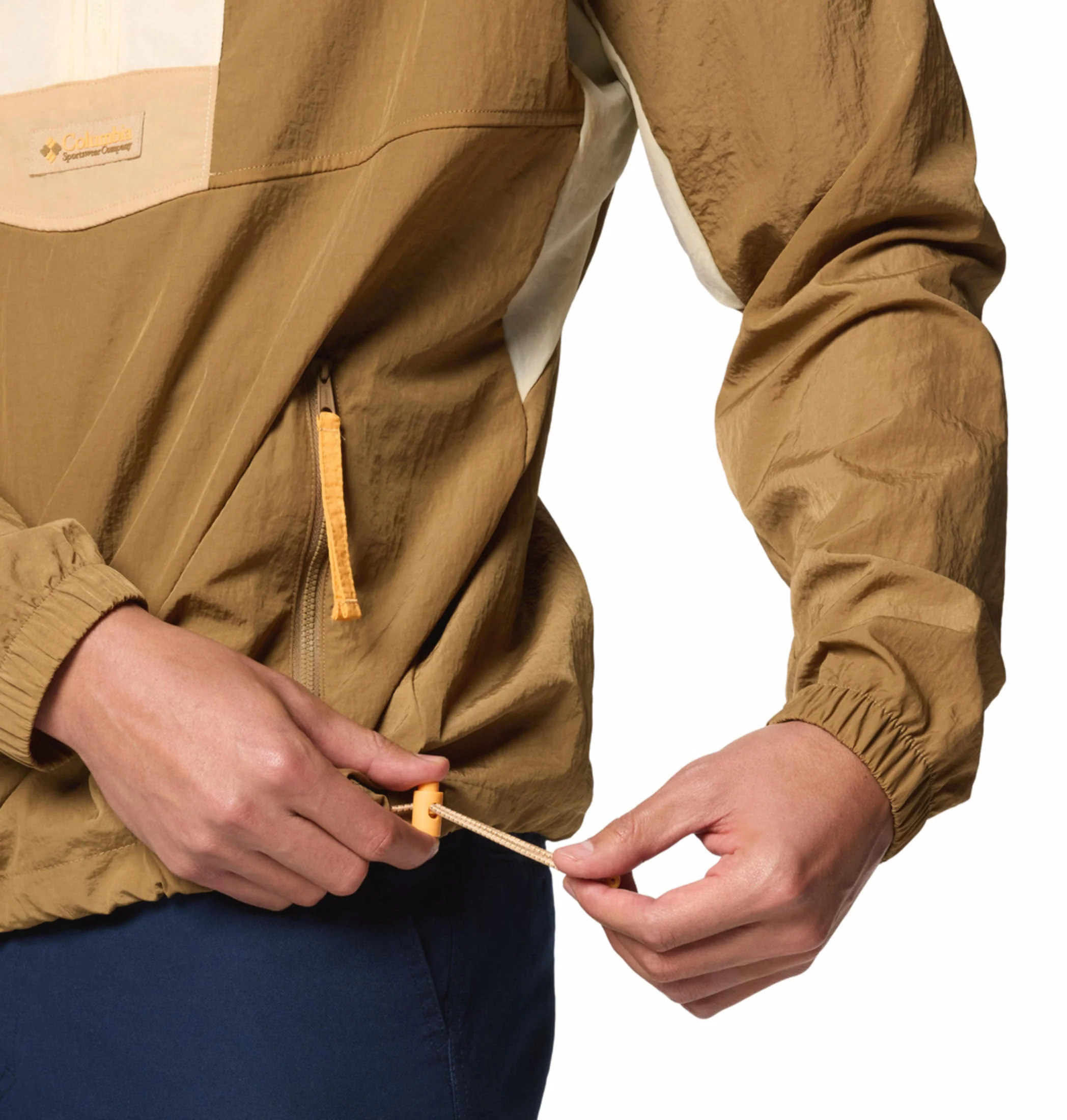 Columbia Men Brown Riptide II Retro Windbreaker Anorak - Image 8