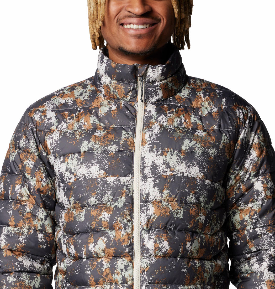 Columbia Men Brown Powder Lite II Printed Jacket - Image 5