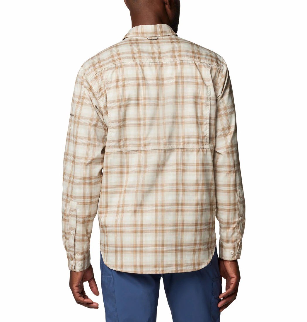 Columbia Men Brown Silver Ridge Utility Lite Plaid LS (Sun Protection) - Image 2