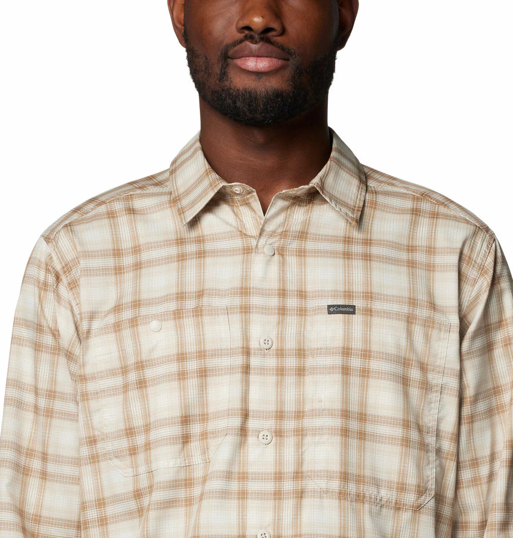 Columbia Men Brown Silver Ridge Utility Lite Plaid LS (Sun Protection) - Image 4