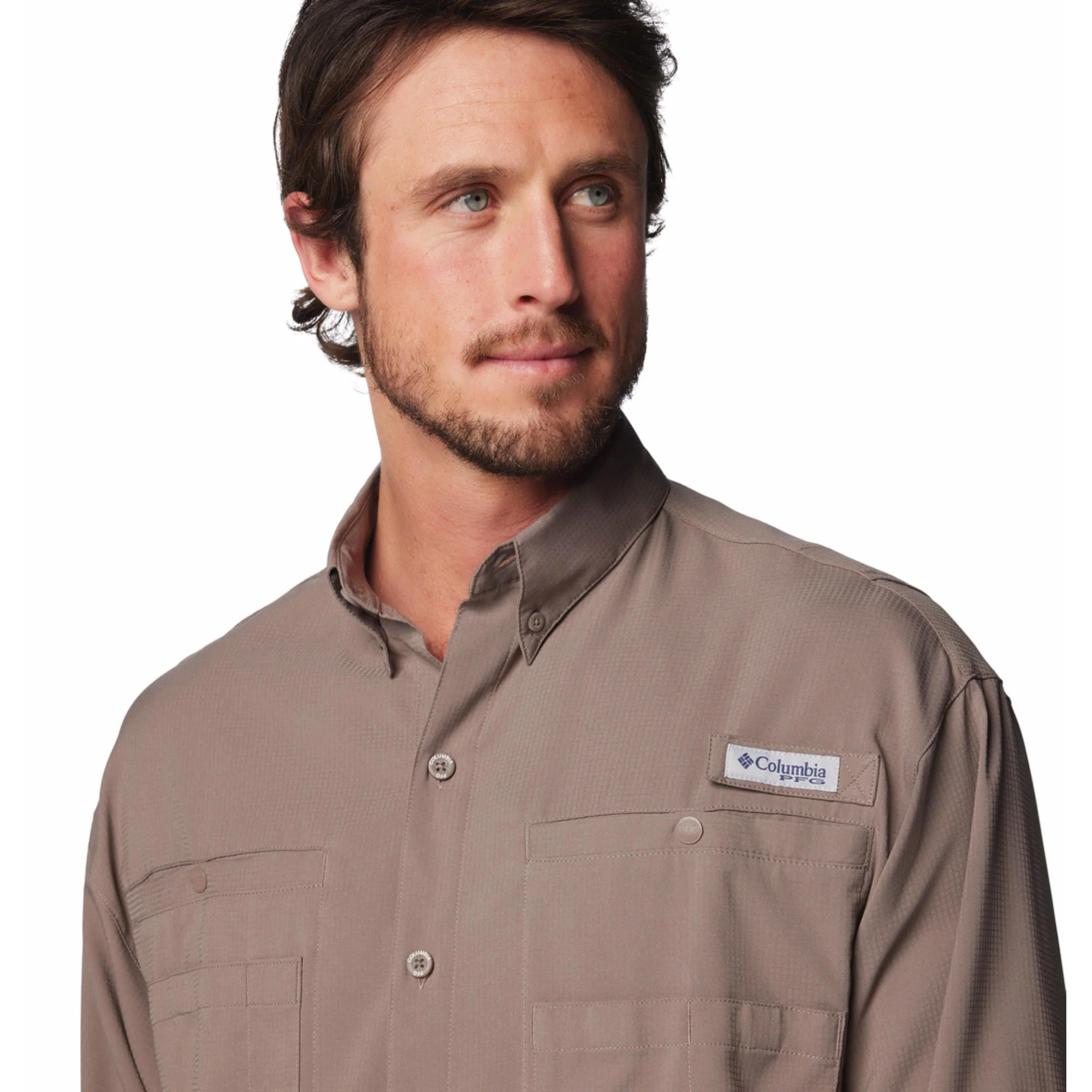Columbia Men Brown Tamiami II LS Shirt (Sun Protection) - Image 6