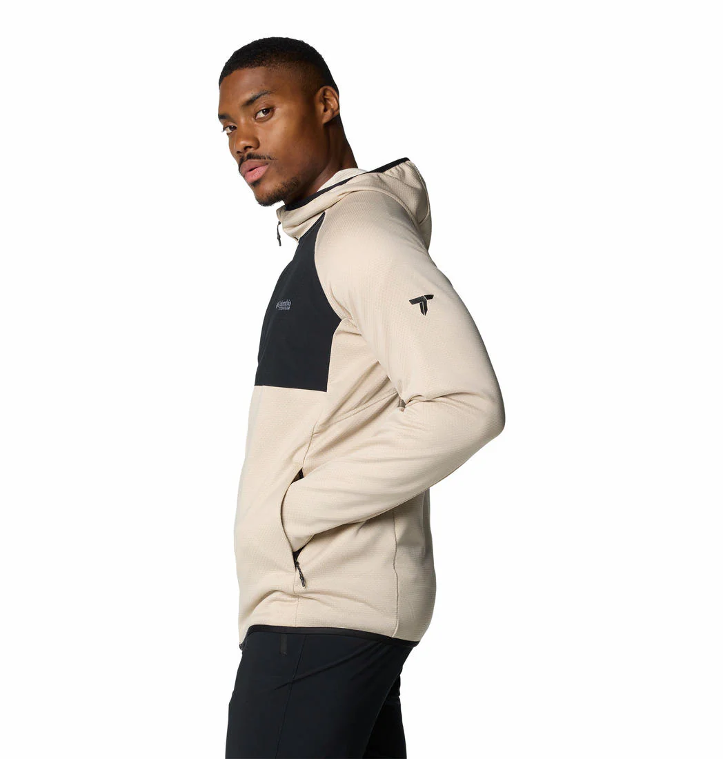 Columbia Men Brown Triple Canyon Grid Fleece Hooded FZ II - Image 3