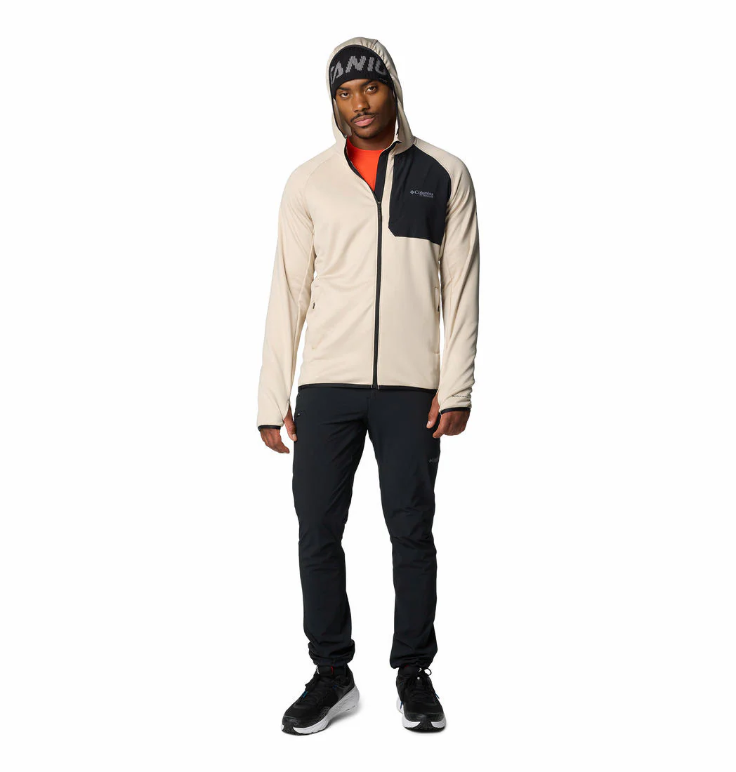 Columbia Men Brown Triple Canyon Grid Fleece Hooded FZ II - Image 4