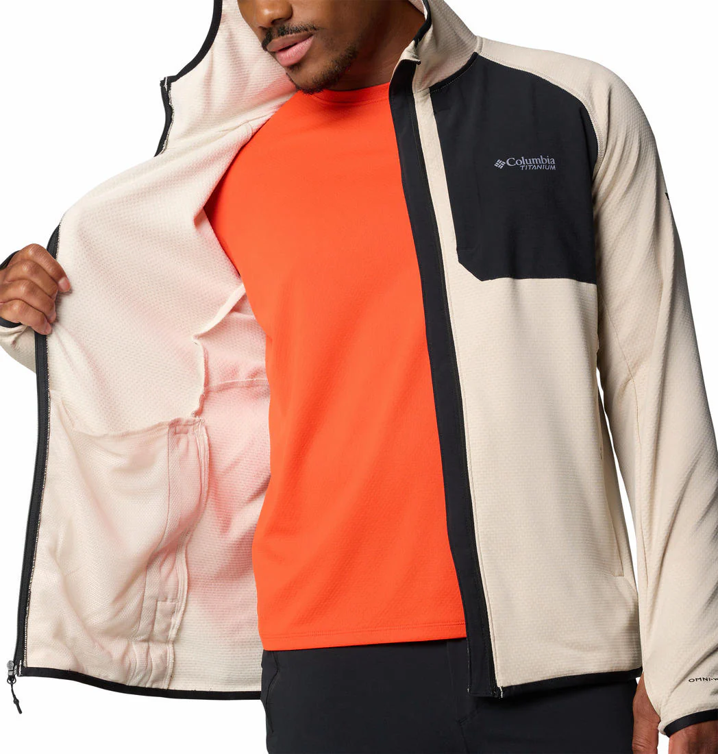 Columbia Men Brown Triple Canyon Grid Fleece Hooded FZ II - Image 6