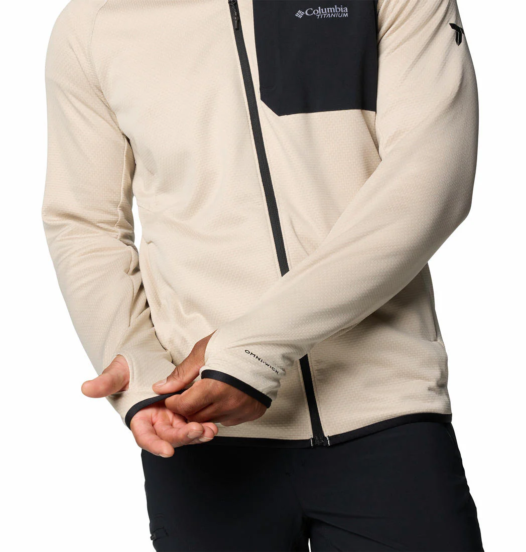 Columbia Men Brown Triple Canyon Grid Fleece Hooded FZ II - Image 7