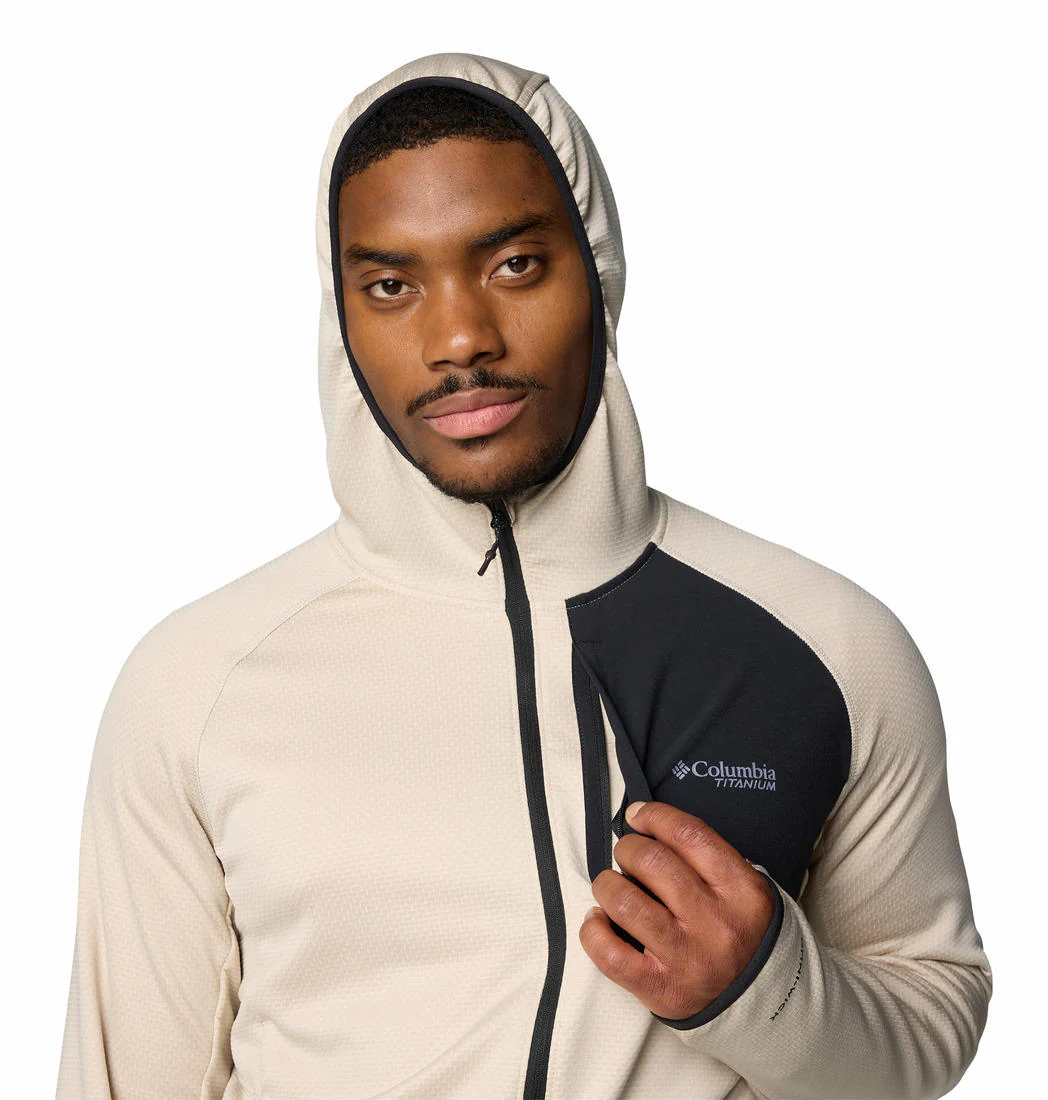 Columbia Men Brown Triple Canyon Grid Fleece Hooded FZ II - Image 8