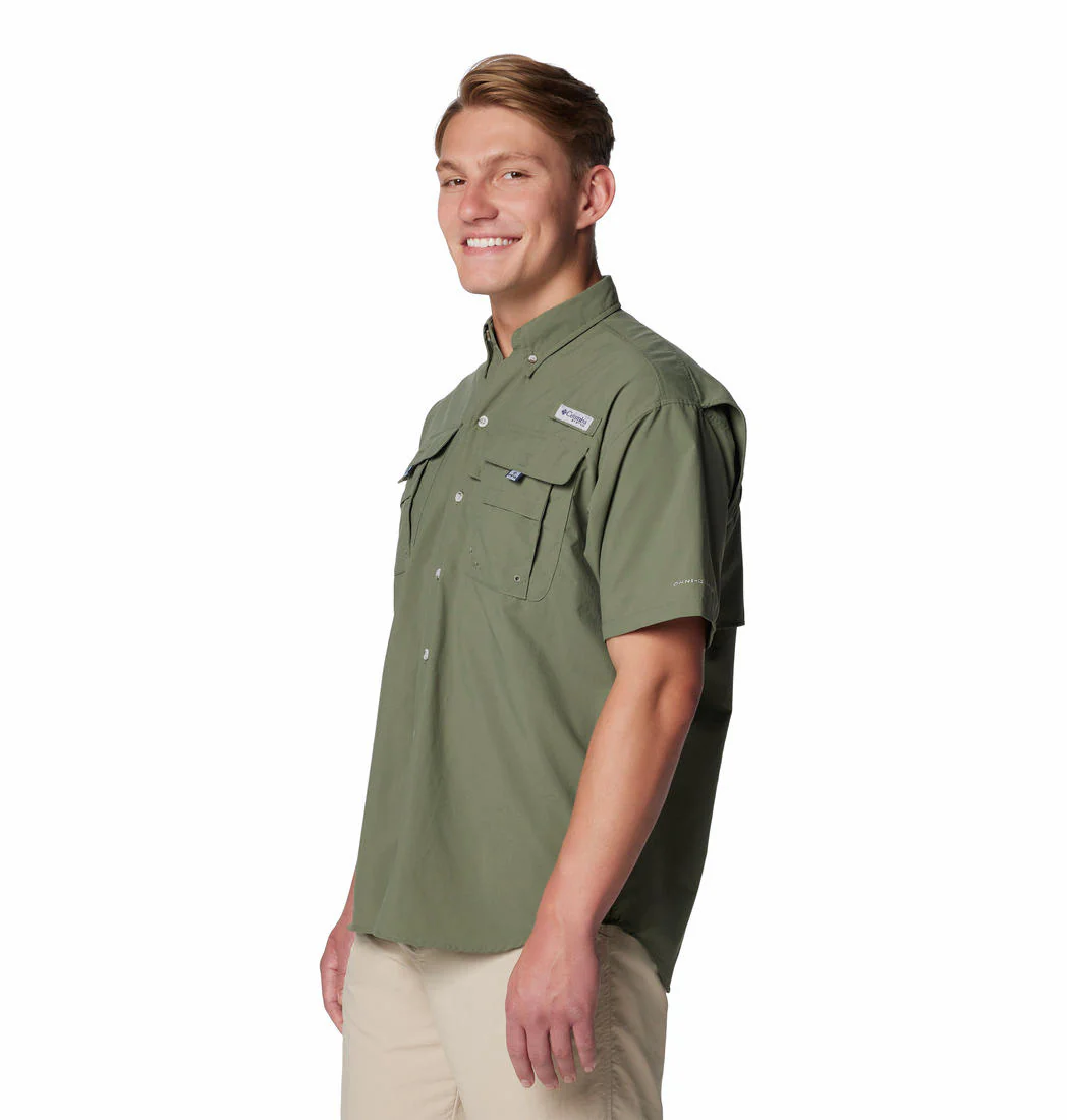 Columbia Men Green Bahama II S/S Shirt (Sun Protection) - Image 3