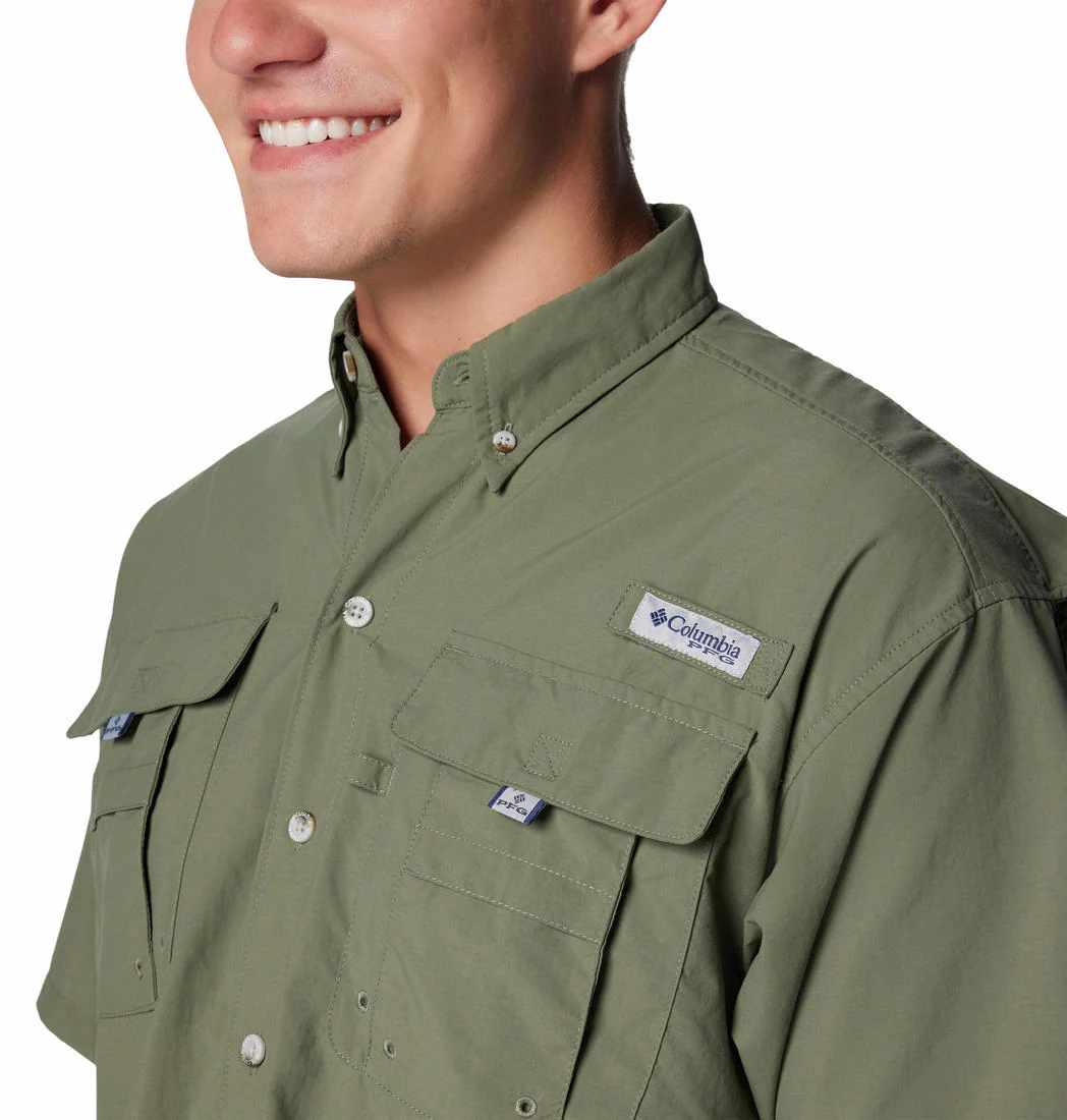 Columbia Men Green Bahama II S/S Shirt (Sun Protection) - Image 5