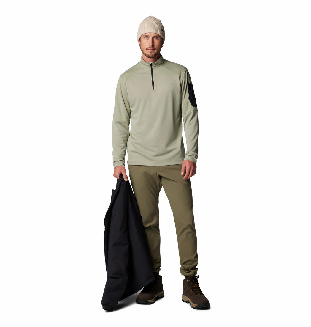 Columbia Men Green Columbia Tech Knit 1/4 Zip (Sun Protection) - Image 4