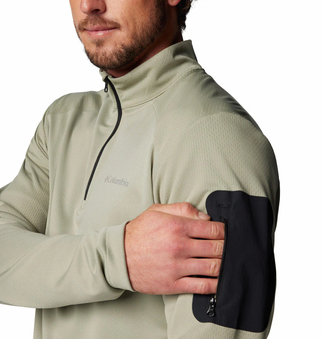 Columbia Men Green Columbia Tech Knit 1/4 Zip (Sun Protection) - Image 7
