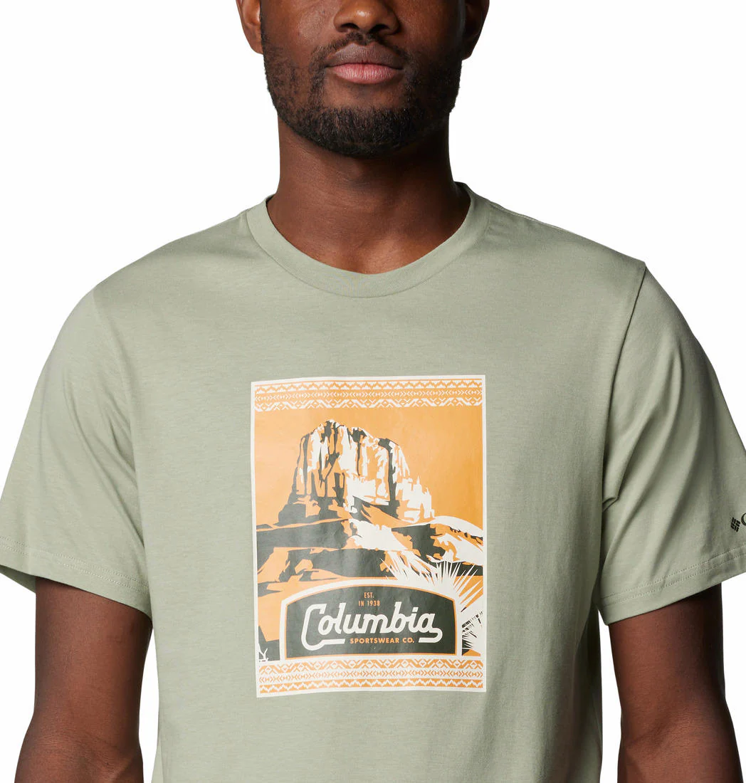 Columbia Men Green CSC Seasonal Logo Tee - Image 3
