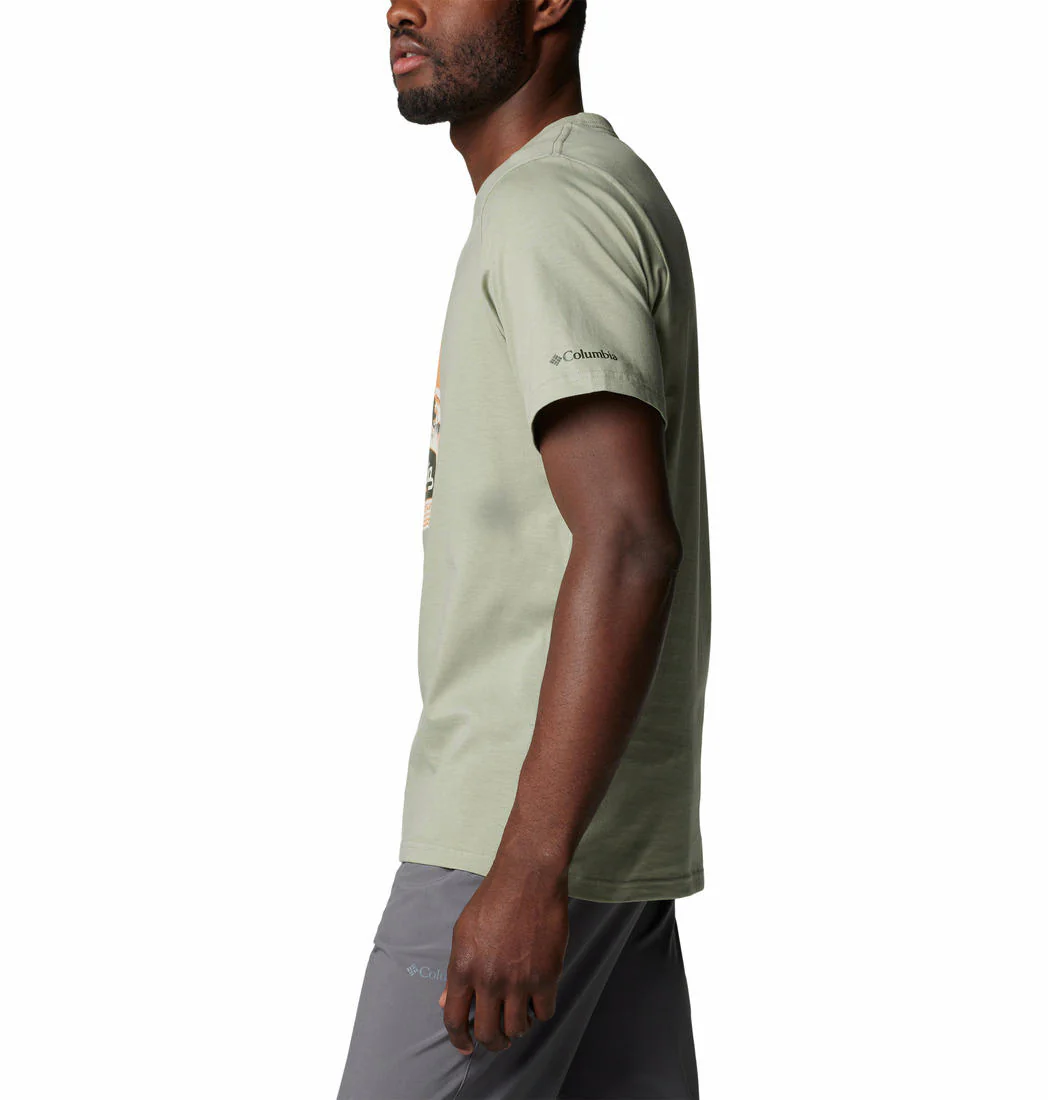 Columbia Men Green CSC Seasonal Logo Tee - Image 4