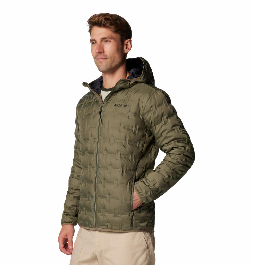 Columbia Men Green Delta Ridge II Down Hooded Jacket - Image 3