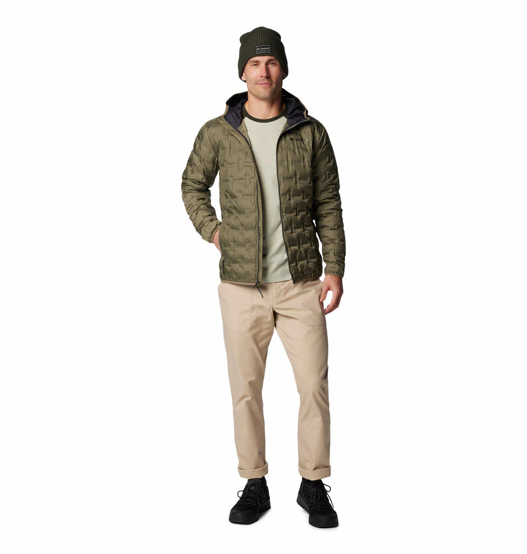 Columbia Men Green Delta Ridge II Down Hooded Jacket - Image 4