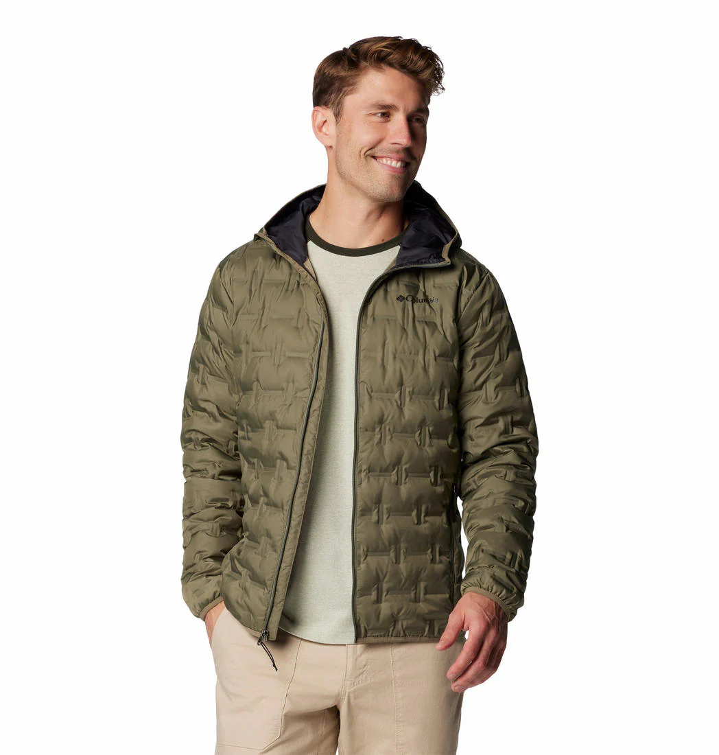 Columbia Men Green Delta Ridge II Down Hooded Jacket - Image 5