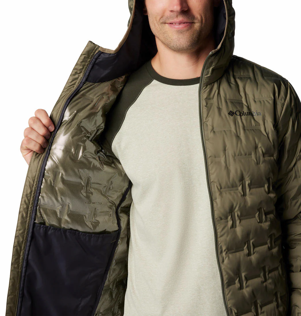 Columbia Men Green Delta Ridge II Down Hooded Jacket - Image 7