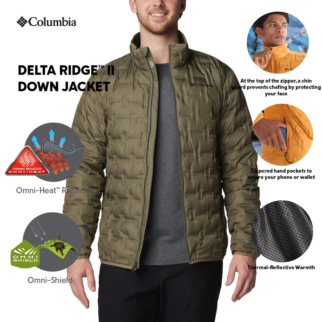 Columbia Men Green Delta Ridge II Down Jacket - Image 2