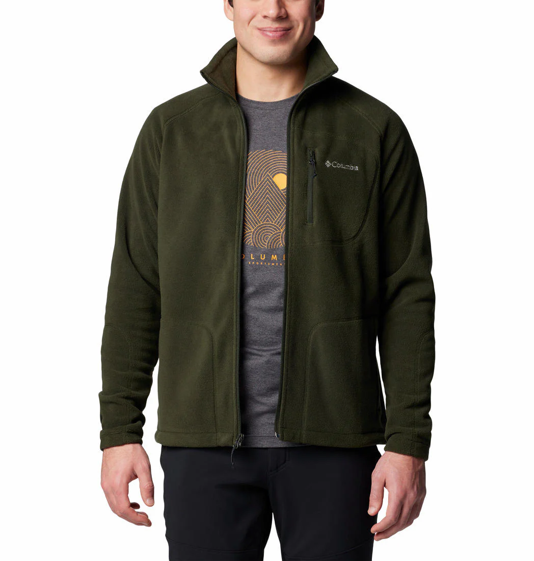 Columbia Men Green Fast Trek II Full Zip Fleece - Image 4