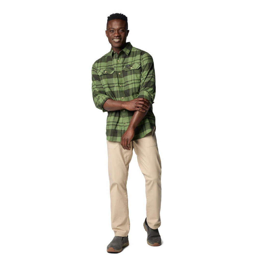 Columbia Men Green Flare Gun Stretch Flannel - Image 4