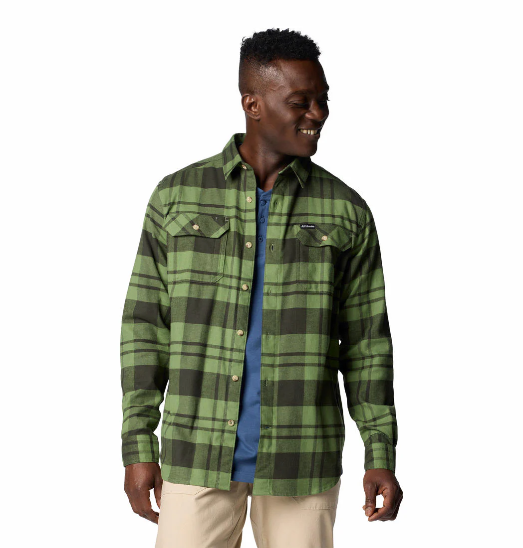 Columbia Men Green Flare Gun Stretch Flannel - Image 5